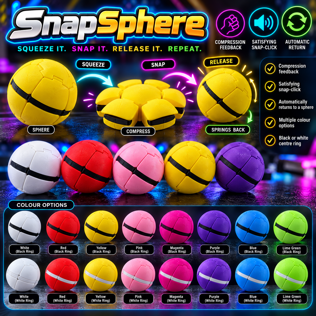 SnapSphere – Compression Feedback Fidget