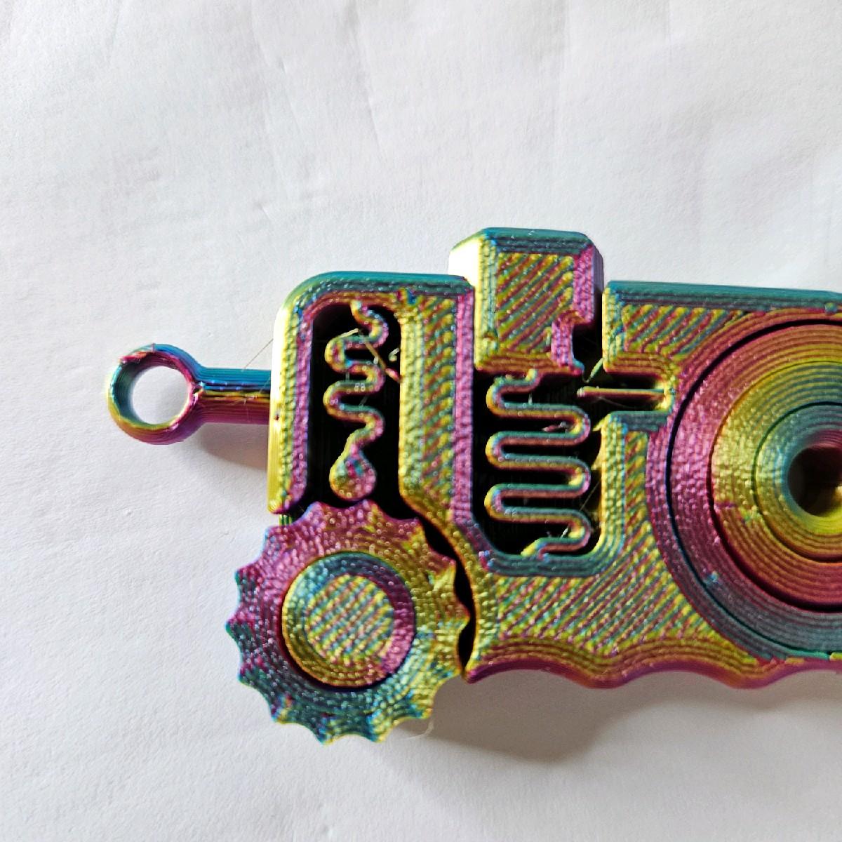 Click Clack Gyro Keyring for ADHD, Autism and Anxiety Relief - Multicolour fidgetstoys - Image 3