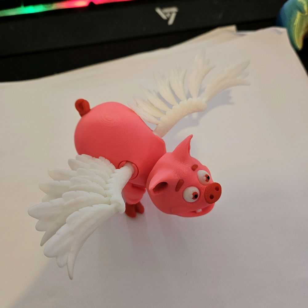 Frank Furter 3D Printed Flexi Fidget Pig - Fun & Satisfying Sensory Toy
