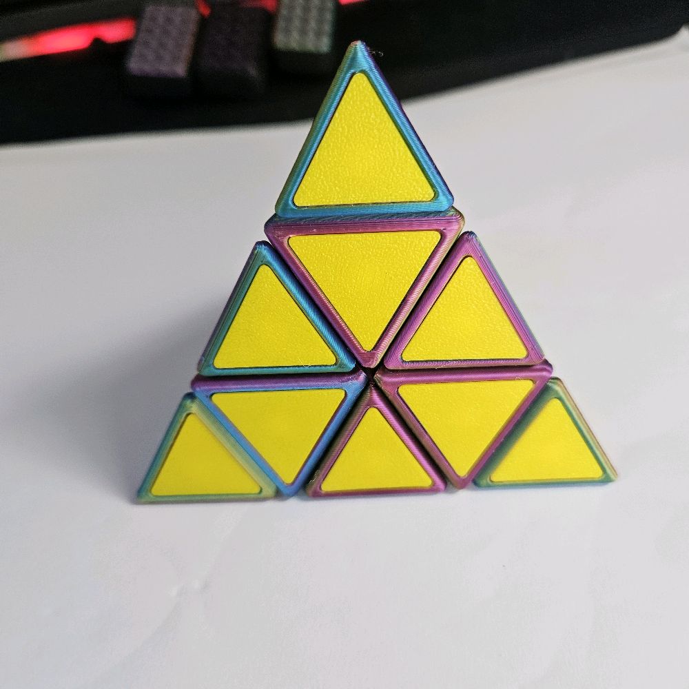 PrismBix 4-Sided Colour Matching Puzzle Prism - Pink, Yellow, Green & Blue - 3D Printed Fidget Brain Teaser - Image 4